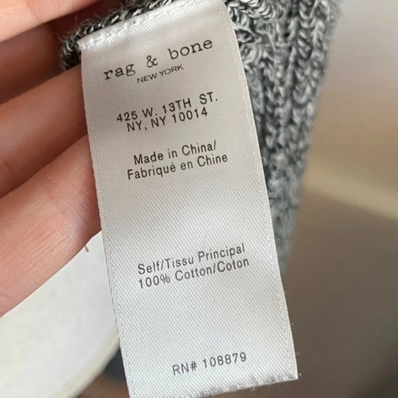 Rag & Bone • Grey Dana Cold Shoulder Sweater - Picture 7 of 7